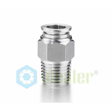 Stainless Steel Push In Fittings Male Straight
