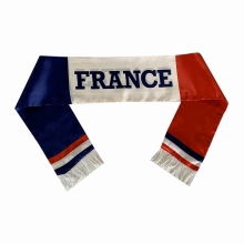 Custom Design Satin France National Flag Scarf