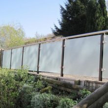 Frosted Glass Balcony Balustrade / Concrete Balustrade