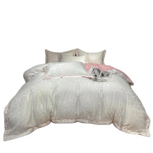 Custom jacquard luxury satin silk hotel bedding sets