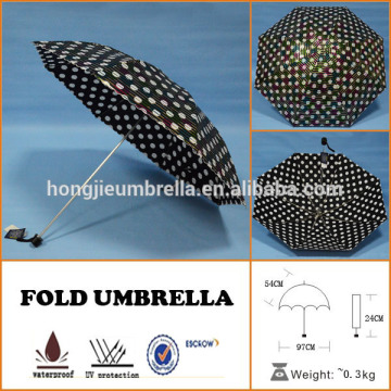 professional dot printing mini folding umbrella for gift promotion