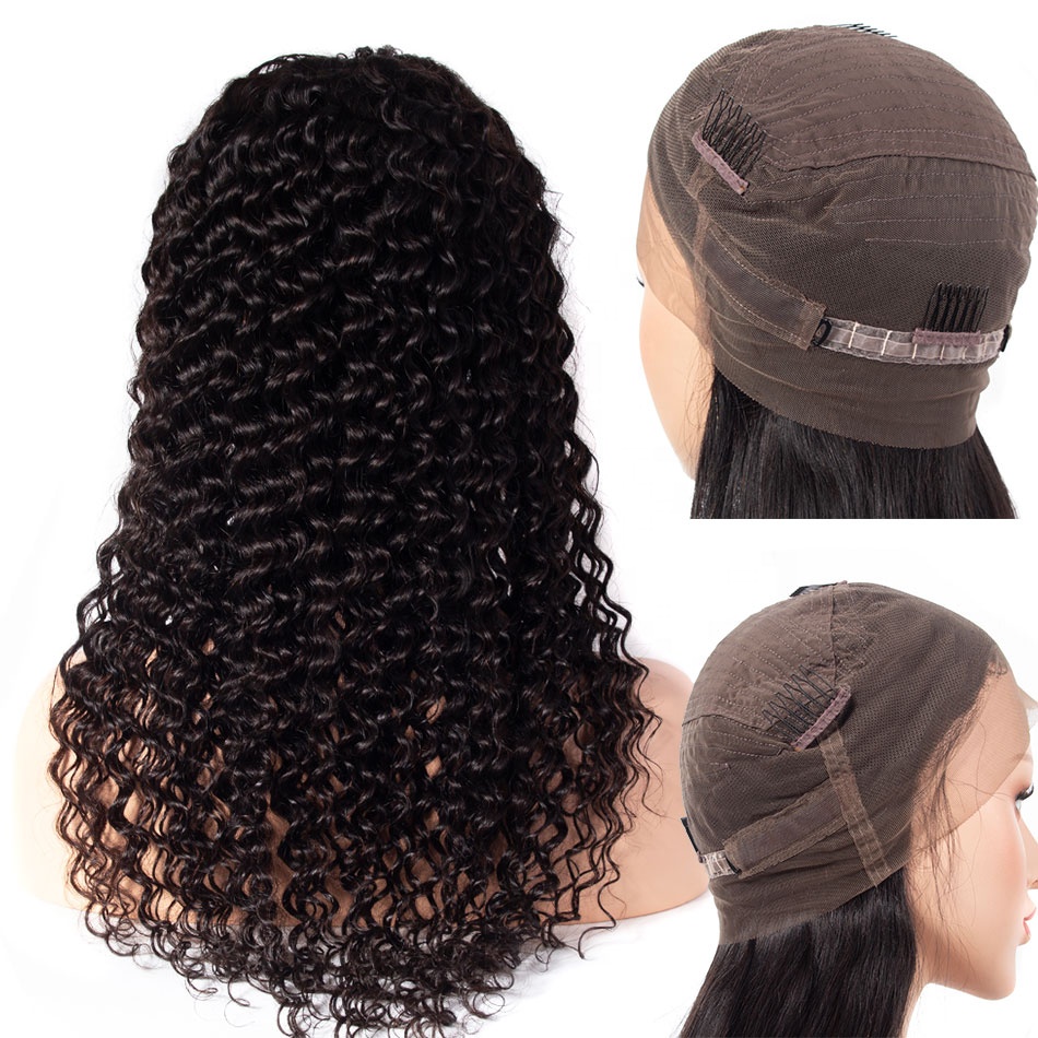 Curly Human Hair Transparent Hd Full Lace Wig,With Baby Hair Hd Lace Front Wig,Virgin Glueless HD Lace Wigs Overnight Delivery