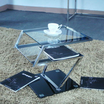 Glass and Chrome End Tables CC-910