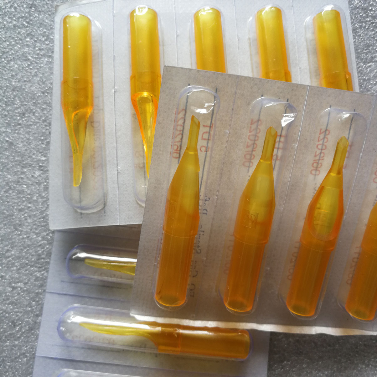 Yaba Yellow Disposable Tattoo Plastic Needle Mouth Tattoo Tip