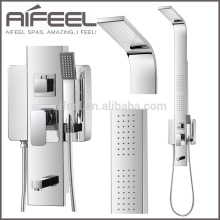 Aluminum wall mounted multifunctional SPA shower panel in shower room