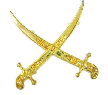 Gold Sword / Patriotic Personalized Lapel Pins , Antique Bronze Plated