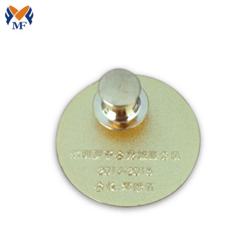Magnet Gold Round Badge Lapel Pin