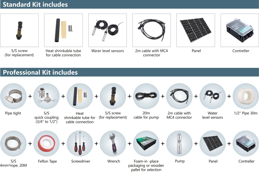 2 Inch High Pressure Deep Well Solar Pump