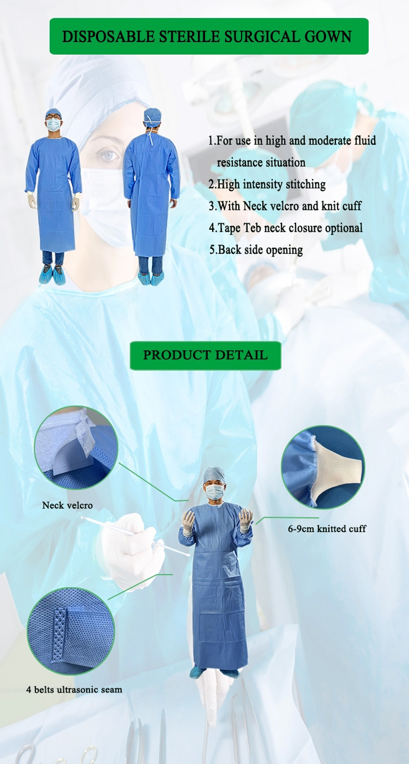 disposable EO sterile surgical gown