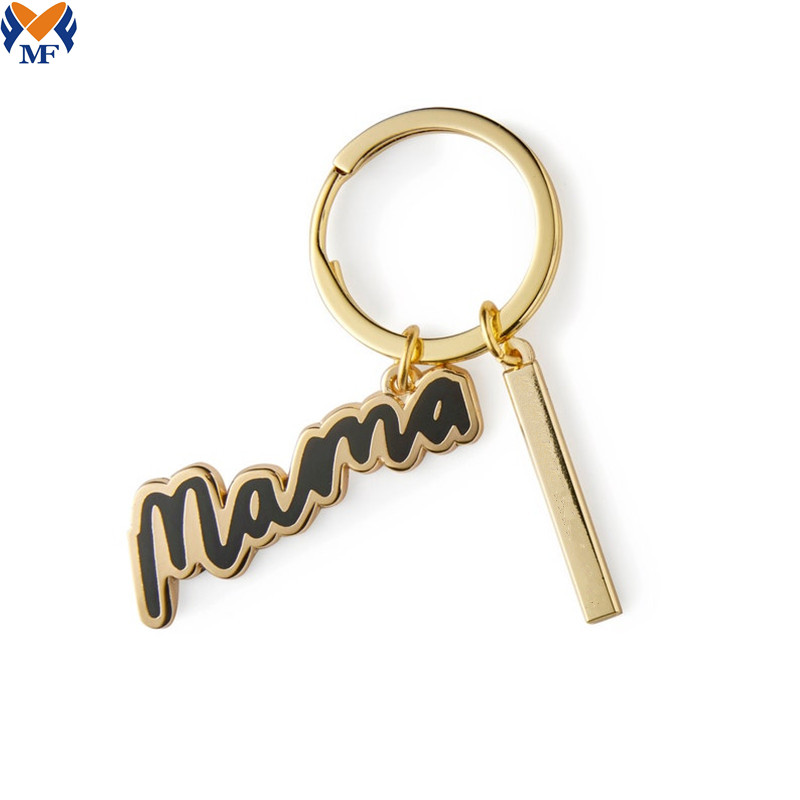 Custom Logo Hard Enamel Mother's Day Keyring