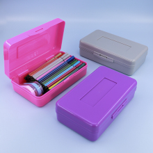 WEISHENG PP Custom Logo Colored Fountain Crayon Pen Case Crayon Box Multifunctional Hard Pencil Case