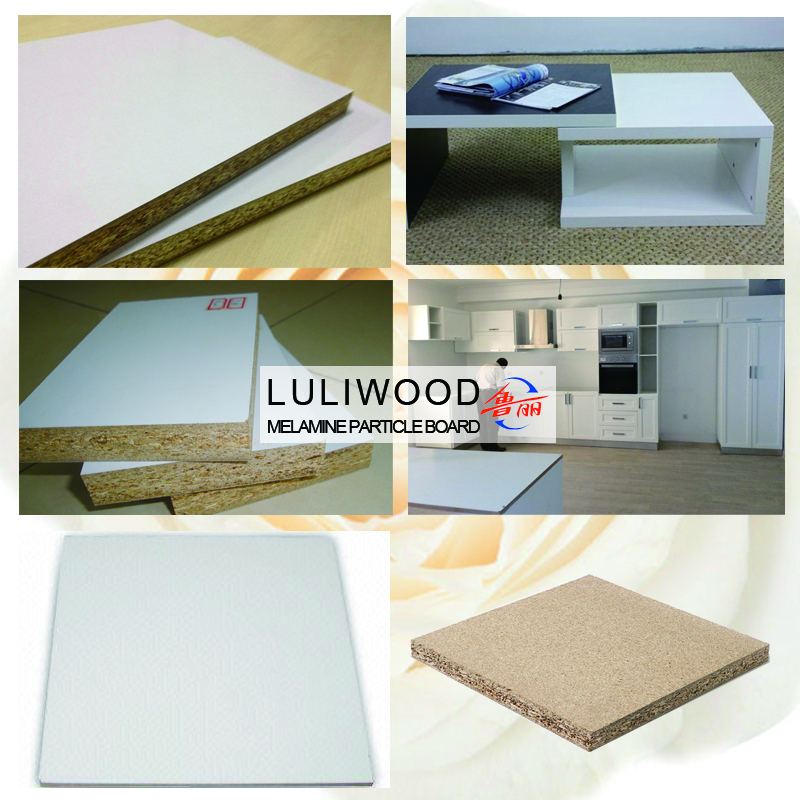 tablero de partículas de melamina blanca de luli white melamine particle board of luli
