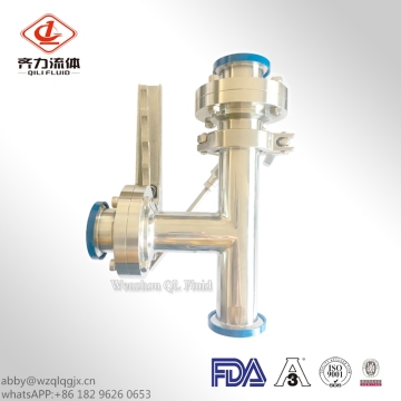 Sanitary Stainless Steel Tee Type Butterfly Valve