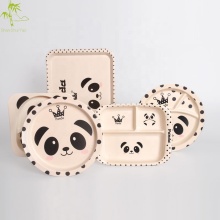 Biodegradable Durable Kids Dinner Bamboo Fiber