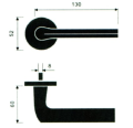 Dipoles Solid Hotel Door Handle