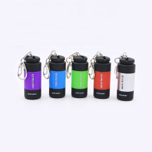 Customizable Mini USB Charging LED Keychain Ring Flashlight