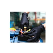 Schwarze nitrile Handschuhe, schwarze Nitrilarbeitshandschuhe