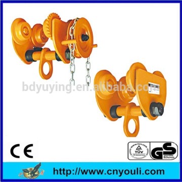 geared trolley manual beam trolley