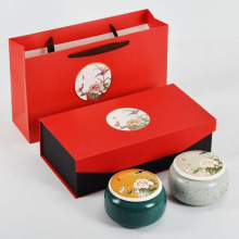 Recycled Magnetic Tea Packaging Gift Red Boxes