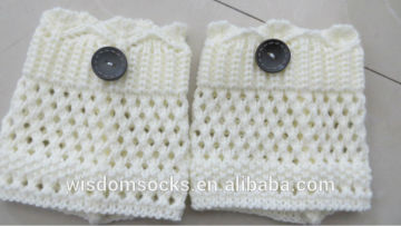 Wholesale women knit Boot Cuffs with button