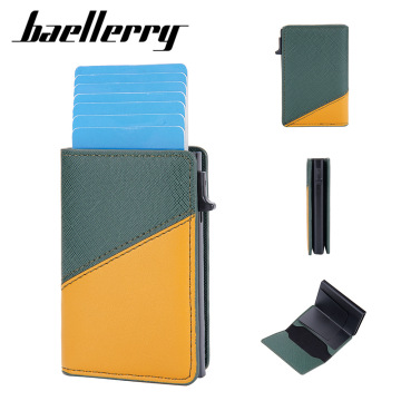 RFID Blocking Factory Wholesale Wallet: Automatic Pop-Up Design with Metal Aluminum Card Holder