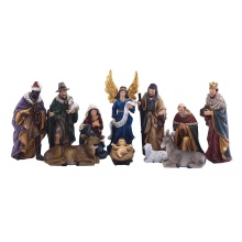 8.8-inch Bethlehem Nights Christmas Nativity Scene Figurine Set: A Resin Desktop Decoration and Religious Gift