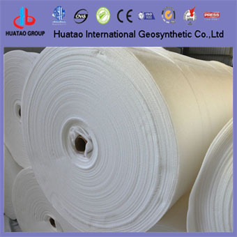 Staple fiber nonwoven geotextile fabric