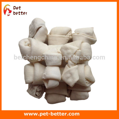 high quality White puffy knotted bone for dog made in China