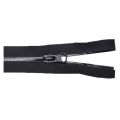 Elegant black separating zipper for garment