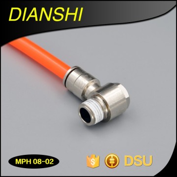 One touch elbow brass pneumatic quick connectors