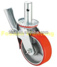 Heavy Duty Red Iron Core Polyurethane Hardware Swivel phenolic caster wheels