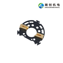 Vehicle air conditioning brush frame warm air motor