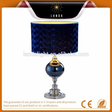 chromed metal table lamp for home decoration