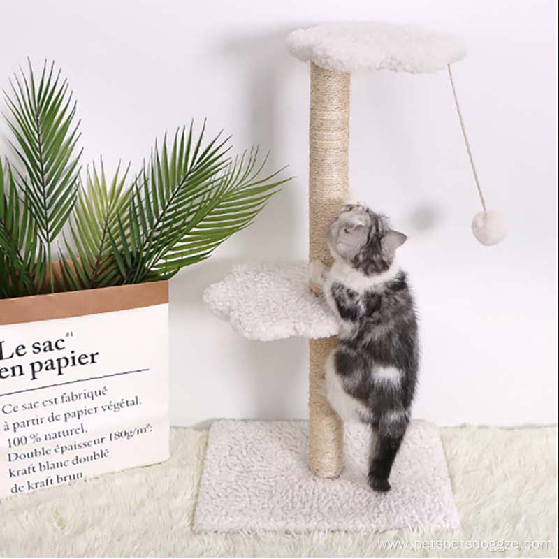 Sisal-Covered Scratching Posts Cat Tree Custom Cat Tower