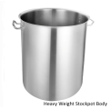 Stainless steel construction stockpot cookware