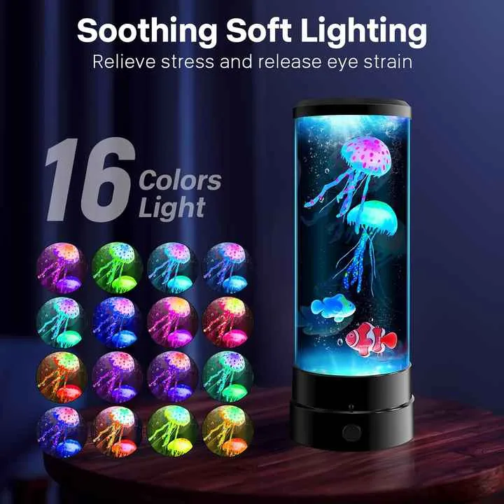 Decorative LED Jellyfish Lamp for Family Living Room