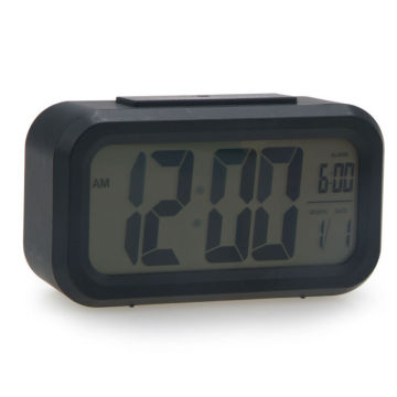 large LCD display clock with snooze light and loud alarm