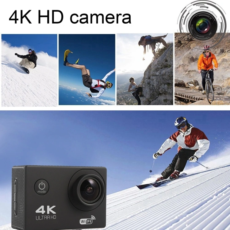 Sports Waterproof 4K Action Camera with WiFi and Remote Control