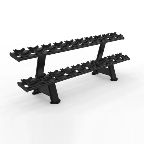 อุปกรณ์ออกกำลังกายในเชิงพาณิชย์ 2-Tier Dumbbell Rack 10 Pairs