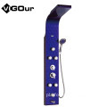 PartySu Series Aluminum Top Rainfall Shower Panel - Blue Safety Tempered SS Shower System
