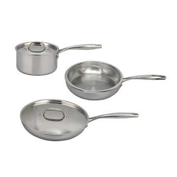 Different Size Frying Pans and Sauce Pans Set