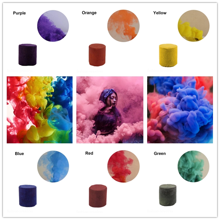 Colorful Smoke Fog Party Cake Smoke Pill Colorful Wedding Smoke Effect Show Round Bomb Photography Aid DIY Toy Gifts