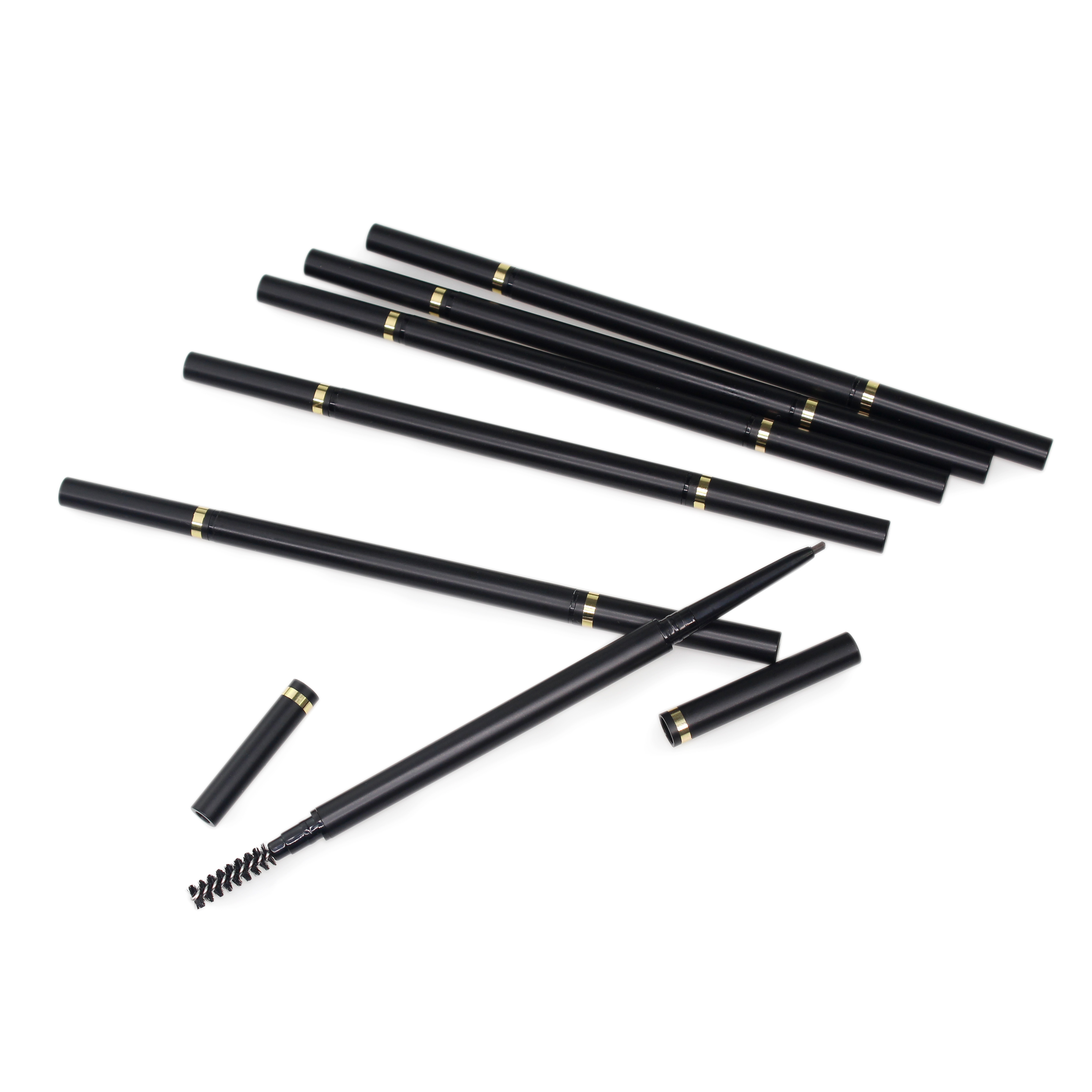 6-color double-head thin eyebrow pencil Delicate and natural color Auto-rotating eyebrow pencil Customizable logo