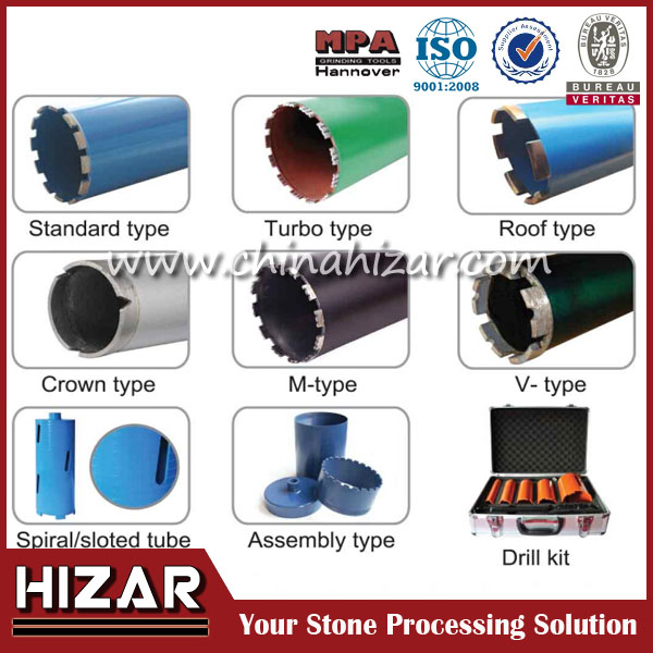 Diamond core drill bit/core bit/diamond bit for drilling and cutting reinforced concrete