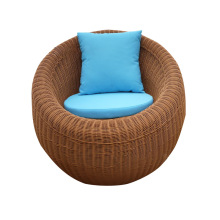 Oval Shape Plastic Rattan Outdoor Sofa Chair