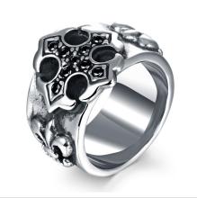 Wholesales ring with black zircon stone for men