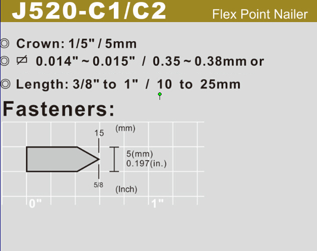 Photo frame, picture frame, fixed plate Flex Point Nailer