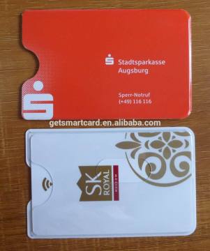 Hard Plastic Credit Card Case Clear on front side