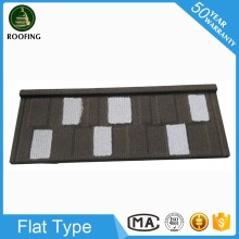 Hot selling Flat steel roof tile,beautiful stone coated metal roof tile for your house with low price