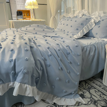 Kadife Tufted Özel Duvetcover Yatak Odası Kral Yatak Seti